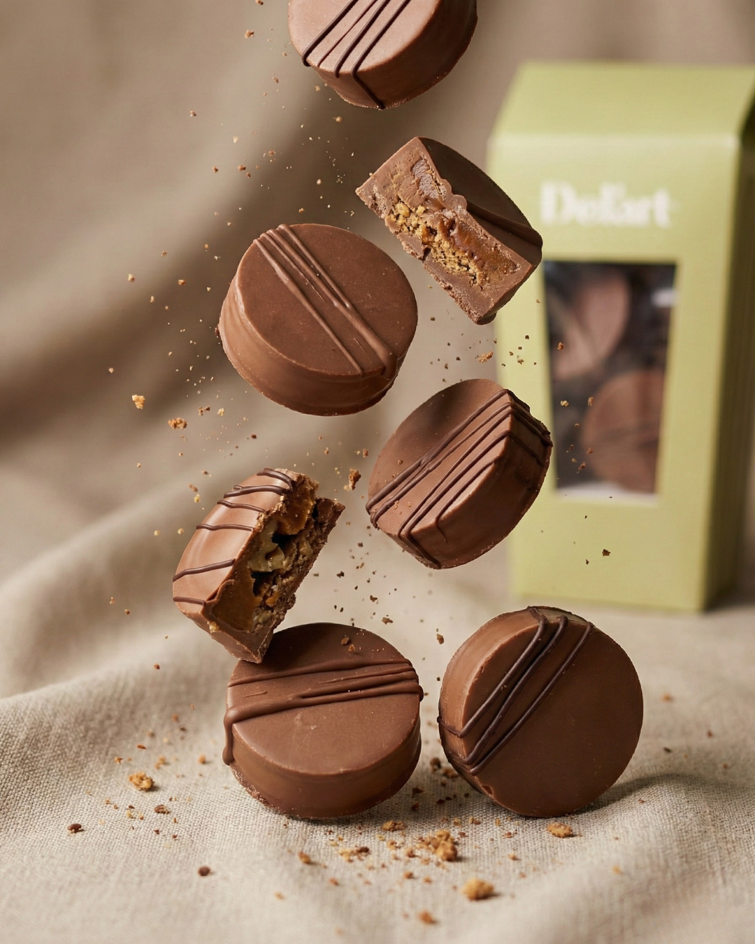 Galleta Pistacho & Chocolate | Pruébalas Tibias – Delart Chocolat