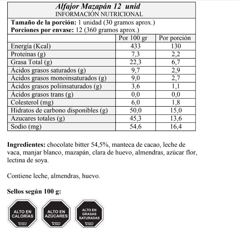 Alfajor de Mazapán (12und)
