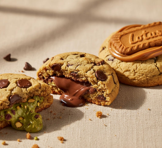 Cookies NUTELLA , PISTACHO Y LOTTUS