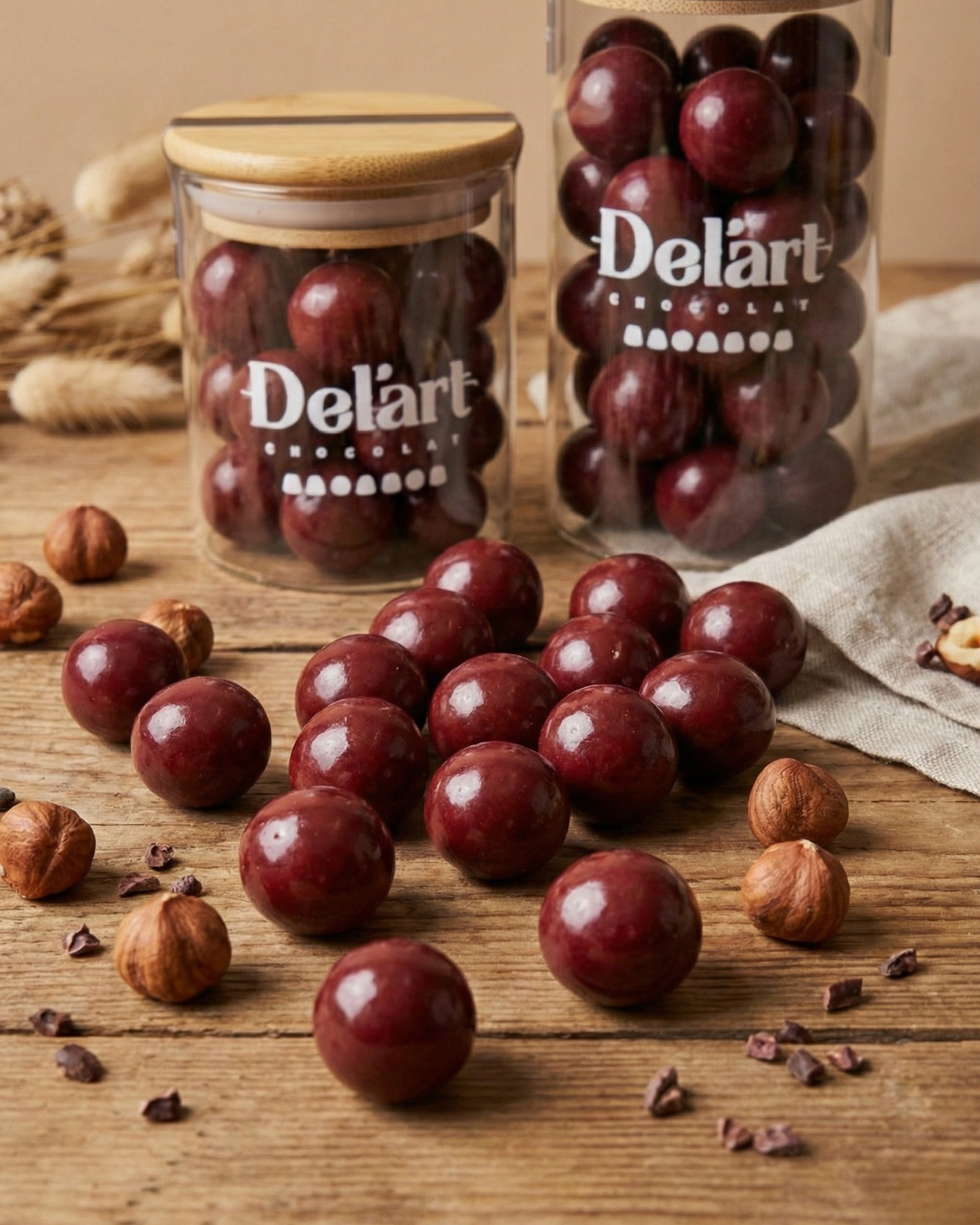 Avellanas bañadas en chocolate