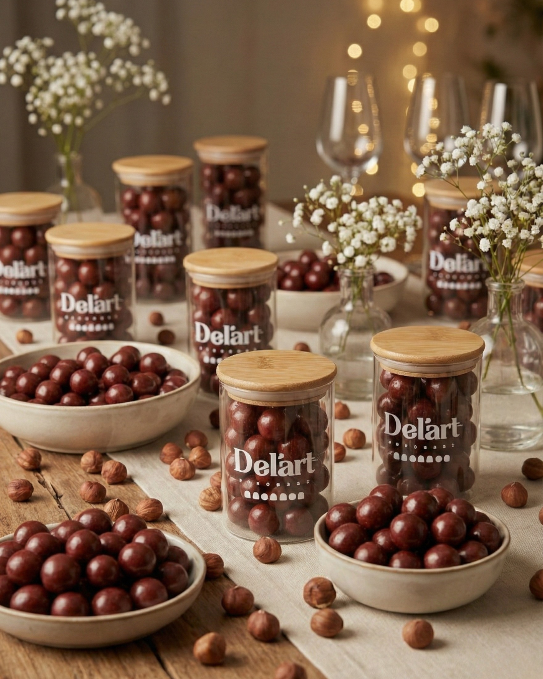 Avellanas bañadas en chocolate